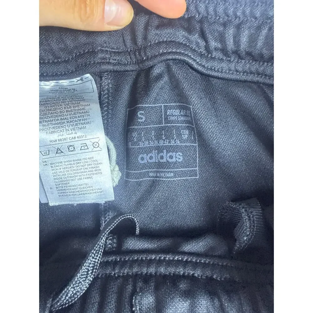 Adidas Tiro Track Pants Mens S Black White 3 Stripes Ankle Zip Soccer Training